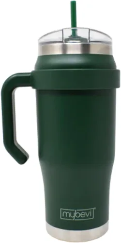 Miniatura 14 de MyBevi Outlander - Taza de viaje de acero inoxidable de alta calidad, para frío/calor, aislamiento de 3 capas, mango resistente, duradera y elegante