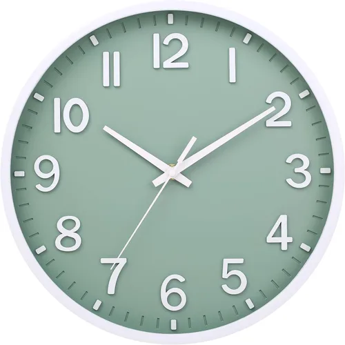 Miniatura 20 de Wall Clock, Modern 8 Inch Small Wall Clocks Battery Operated, Silent Non-Ticking Analog Classic for Office, Home, Bathroom, Kitchen, Bedroom