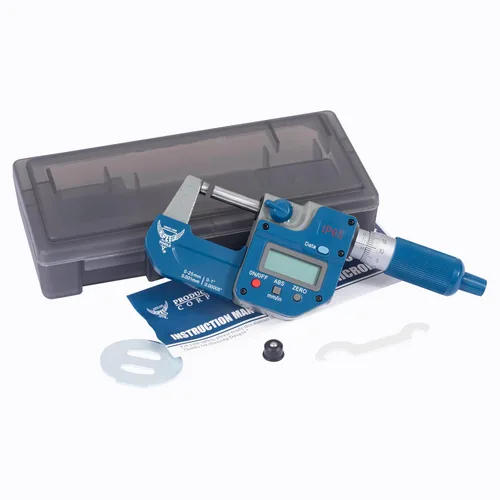 Miniatura 9 de PEC Tools Micrómetro exterior de 0-1", herramienta de medición de precisión de grado industrial, acero endurecido, micrómetro de alta precisión