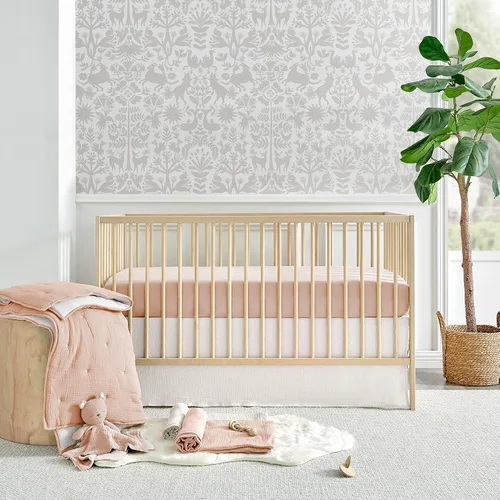 Miniatura 12 de Levtex Baby - Juego de cama de muselina en nube para cuna - Juego para habitación infantil - Estrellas beige y cacao - Muselina texturizada gris