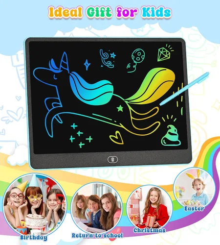Miniatura 5 de Tableta de escritura LCD para niños, tabletas de dibujo coloridas de 16 pulgadas, juguetes educativos de aprendizaje para niños de 3, 4, 5, 6, 7, 8