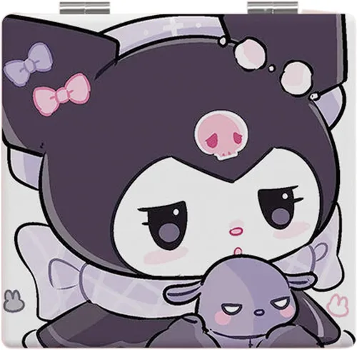 Miniatura 14 de Espejo compacto de viaje Kawaii para mujeres y niñas, bonito espejo cosmético clásico de dibujos animados con aumento 1X/2X espejo de maquillaje