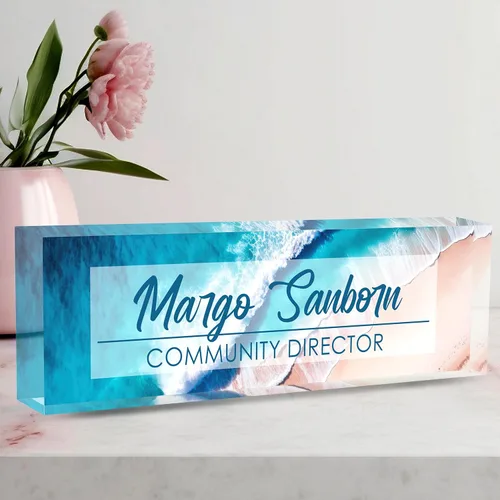 Miniatura 16 de Placa de Nombre Personalizada a Criterio, Placa de Escritorio de Acrílico, Decoración de Oficina para Mujeres y Hombres, Regalos de Agradecimiento