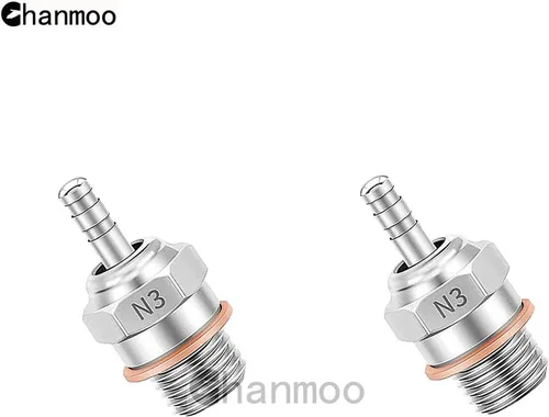 Miniatura 5 de 2 piezas 70117H Hot Glow Plugs No.3 N3 N4#3 #4 Spark Nitro Engine Parts Reemplazan OS para Traxxas Losi HPI Redcat HSP Himoto RC Car Truck Buggy (N3)