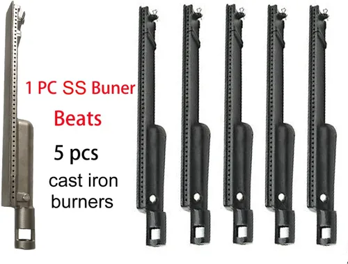 Miniatura 4 de 1 paquete de 15-3/4 pulgadas de acero inoxidable fundido de alta resistencia 304 quemadores de barbacoa Bull BBQ piezas de repuesto para Cal Flame