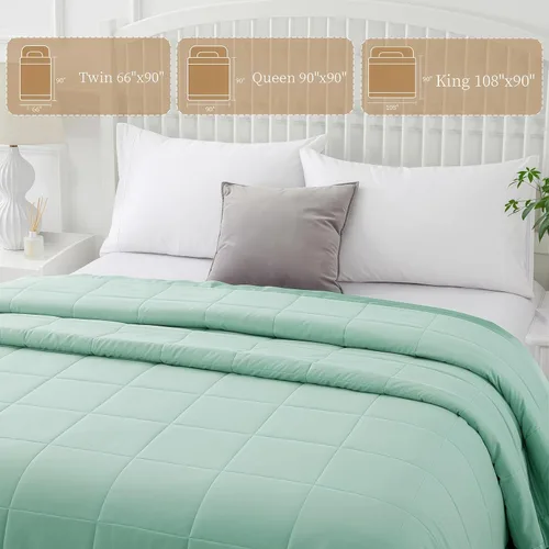 Miniatura 8 de COMFLIVE Manta de plumón alternativo tamaño King para cama, ligera y suave para todas las estaciones, acogedora manta de cama cálida de lujo