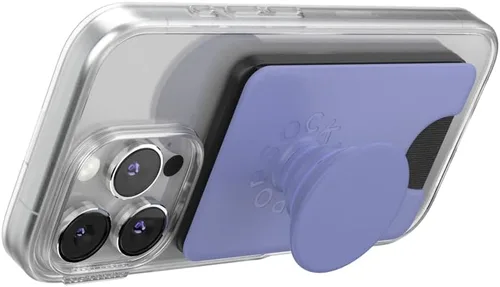 Miniatura 5 de PopSockets Cartera de teléfono para MagSafe, tarjetero con empuñadura, color morado bígaro