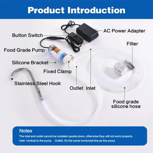 Miniatura 4 de Bomba de transferencia de agua eléctrica pequeña de grado alimenticio 100-240V para máquina de hielo, máquina de café y dispensador de agua, mini