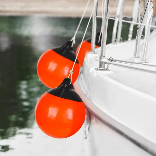 Miniatura 5 de Par de boyas de amarre de lanchas, de vinilo inflable de grado marino, bola de defensas de lancha, parachoques de barco para acoplamiento