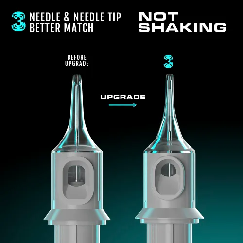 Miniatura 6 de HAWINK Agujas de cartucho para tatuaje #12 Estándar 3 delineador redondo X-Taper 50 piezas con membrana desechable profesional EN05S-50-1203RLT
