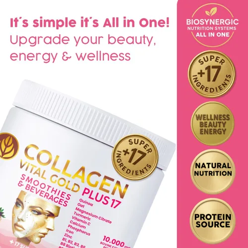 Miniatura 3 de Vital Life - Polvo de péptidos de colágeno + 17 súper ingredientes, 1.6 libras (paquete de 6), sabor a bayas rojas, apoya el cabello, la piel