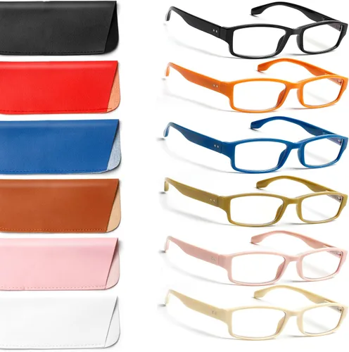 Miniatura 13 de JOSCHOO Paquete de 6 gafas de lectura para computadora para hombres y mujeres con bisagras de resorte cómodas para lectores de hombres y mujeres