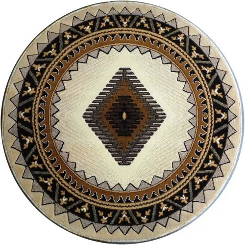 Miniatura 73 de Kingdom South West - Alfombra ovalada de nativos americanos, diseño bereber beige, D143 (3 pies x 4 pies 7 pulgadas, ovalada)