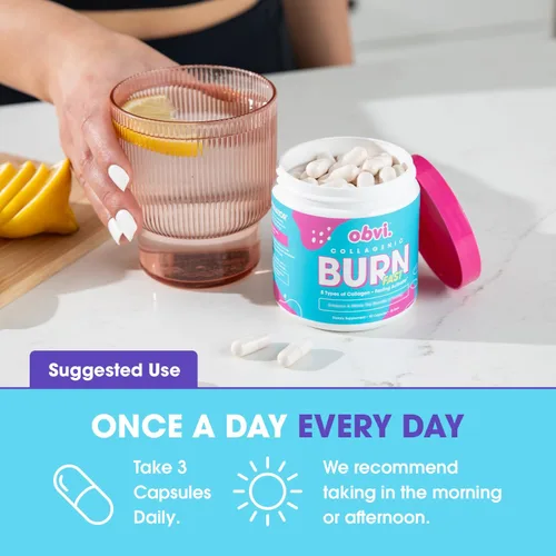 Miniatura 6 de Obvi Multi Collagen Burn Fast Péptidos de colágeno hidrolizados tipos I, II, III, V, X Keto y sin gluten 30 porciones