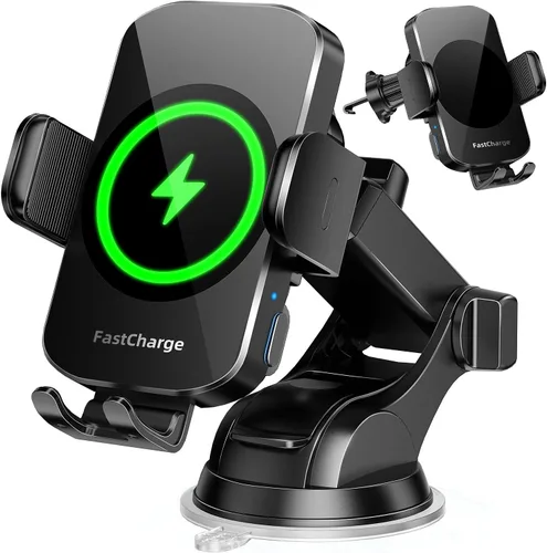 Cargador inalámbrico para automóvil, soporte de teléfono de carga rápida 3 en 1, soporte de teléfono, sujeción automática, accesorios de automóvil