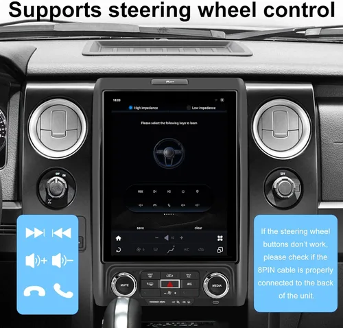 Miniatura 5 de Radio de coche de 10.1 pulgadas para Ford F150 2013 2014, Android 13 estéreo con CarPlay inalámbrico y Android Auto, DSP, BT, WiFi, SWC, MirrorLink