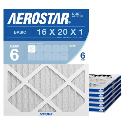 Miniatura 9 de Aerostar MERV 8 de 16 x 20 x 1 - 4 unidades - Filtros plisados para HVAC, horno y aire acondicionado - Elimina el polvo, la pelusa, el moho