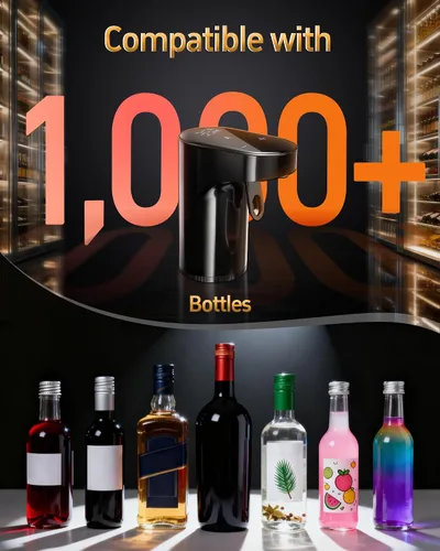 Miniatura 6 de Regalo para el Día del Padre Suministro para fiesta de vista de la Copa del Mundo, decantador de vino eléctrico 5 en 1 y dispensador inteligente
