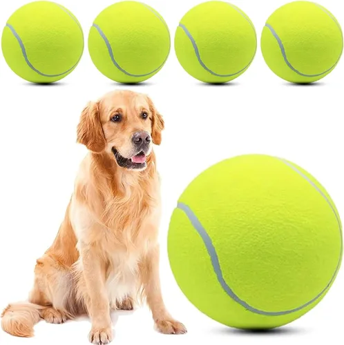 Miniatura 8 de Magicorange Paquete de 4 pelotas de tenis gigantes de 9.5 pulgadas, pelotas de tenis grandes para perros, para deportes al aire libre