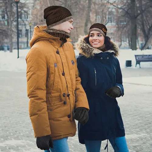 Miniatura 6 de Winter Hat Scarf Glove Set - Fleece Warm Knit Neck Warmer Beanie Cap Mittens