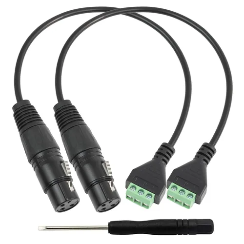 Miniatura 9 de Cable de extensión XLR de tres pines macho/hembra a terminal de 3 pines para altavoces, micrófono, sonido, equipo de iluminación de escenario