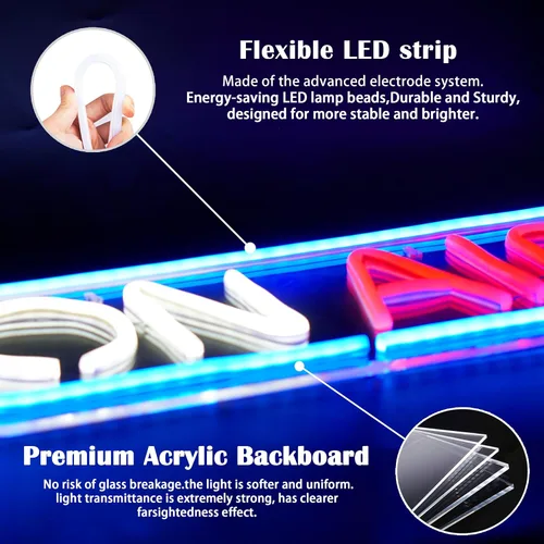 Miniatura 6 de ON AIR - Letrero de neón para estudio de grabación en vivo, luz LED, señal de transmisión por USB, funciona con USB, decoración de pared para bar
