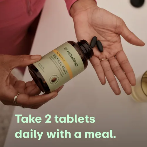 Miniatura 7 de WellWithAll Multivitamínico para mujer Suplemento diario con vitaminas esenciales, minerales y hierro Apoya la inmunidad, la salud cardíaca