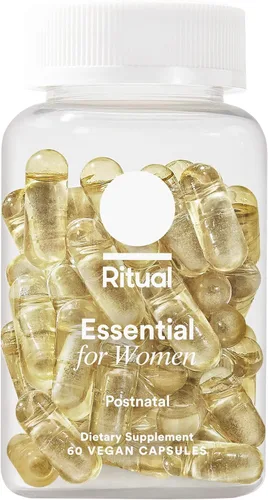 Ritual Essential para Mujeres Multivitamina Postnatal - Vitamina Postpartum - Omega-3 DHA y Colina para Apoyo en la Lactancia, Vitamina A, C, D3 y