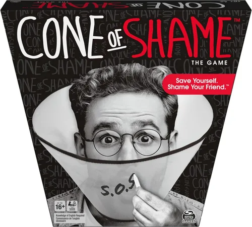Spin Master Cone of Shame, juego de fiesta de adivinanzas, para adultos y adolescentes a partir de 16 años