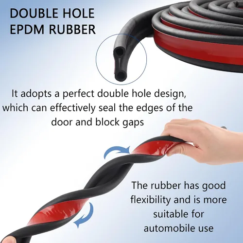Miniatura 3 de Sello de cubierta tonneau para camión, sello de goma para cámper, burlete de goma con doble agujero, sellos universales para puerta trasera