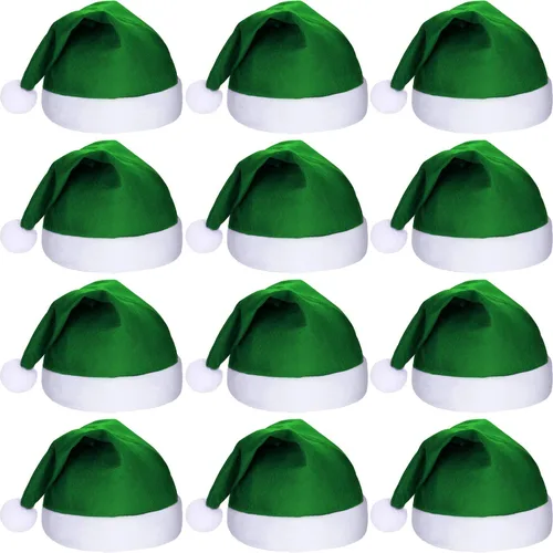 Miniatura 13 de SATINIOR 12 sombreros de Papá Noel, sombrero de tela no tejida para vacaciones, suministros de fiesta de Navidad