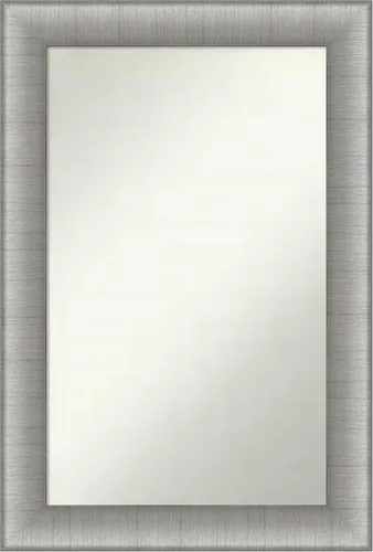 Miniatura 146 de Amanti Art Espejo de baño plateado para sobre fregadero, 28 x 47 pulgadas, espejo rectangular de plata imperial, marco de madera tradicional de gran