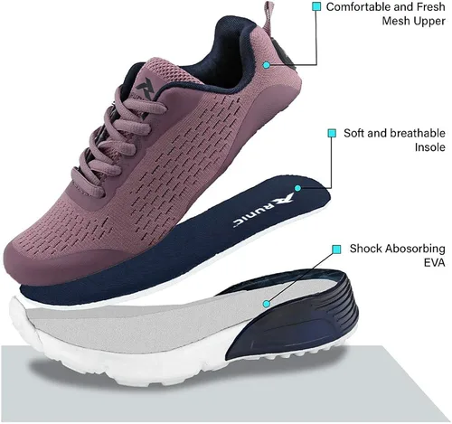 Miniatura 6 de RUNIC Tenis deportivos de malla transpirable para niños y niñas