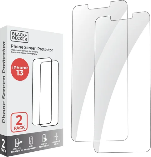 Miniatura 13 de BLACK+DECKER Paquete de 2 protectores de pantalla de vidrio templado para iPhone (privacidad_iPhone 13/13 Pro/14)
