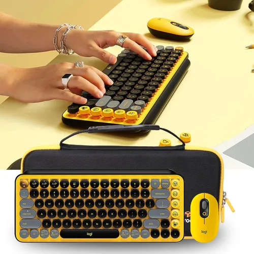 Miniatura 4 de Aproca Funda compatible con teclado inalámbrico mecánico Logitech POP Keys y teclado inalámbrico POP, teclado inalámbrico K2, bolsa de Negro