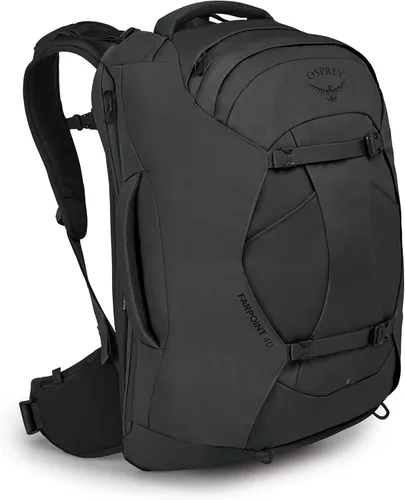 Mochila de viaje Osprey Farpoint 40L para hombre, gris visión de túnel Tunnel Vision Gris