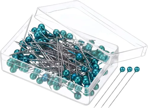 Miniatura 9 de PATIKIL 200 pines rectos de 1.5 pulgadas con cabeza de bola perlada de plástico para tela, decoración, joyería, bricolaje, manualidades y proyectos