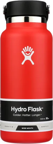 Miniatura 23 de Hydro Flask - Botella de agua de acero inoxidable aislada - Boca ancha con tapa flexible, sin derrame, a prueba de fugas y recargable de 40 oz Negro