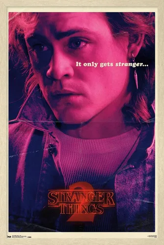 Miniatura 6 de Trends International Netflix Stranger Things: Season 2 - Póster de Billy Wall, 14.725 x 22.375 pulgadas, versión enmarcada de madera de granero