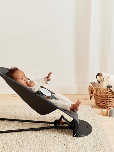 Miniatura 3 de BabyBjörn Bouncer Balance Soft, Tejido/Jersey, Gris Oscuro/Gris Asiento Ajustable de Mecedora para Bebé 2 en 1 y Silla para Niños Pequeños