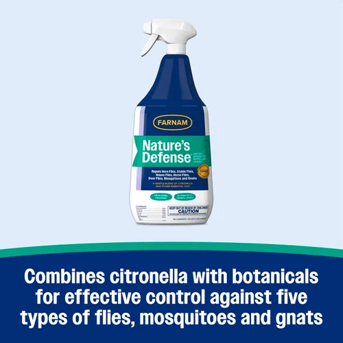 Miniatura 3 de Farnam Nature's Defense - Aerosol repelente de moscas botánico a base de agua para caballos, ideal para pieles sensibles, 32 onzas