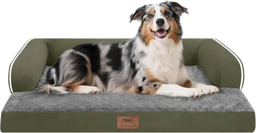 Miniatura 74 de Cama ortopédica impermeable para perros pequeños, cama para perros de tamaño mediano, cómoda cama para mascotas y gatos con lados, funda extraíble