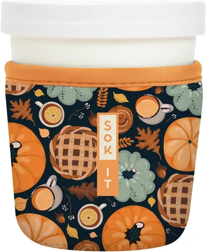 Miniatura 160 de Sok It IceCreamSok - Funda de neopreno aislada (flores abstractas, pintas de helado cónicas)