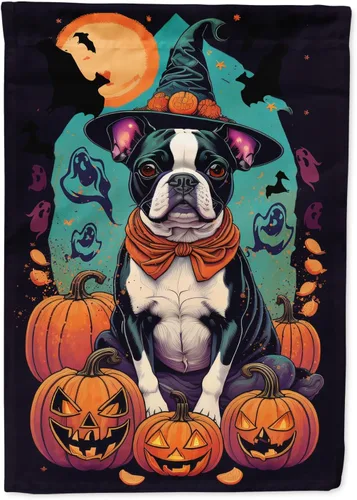 Miniatura 32 de Caroline's Treasures DAC1466GF - Bandera decorativa para jardín de Halloween de Affenpinscher Witchy para jardín, decoración para patio exterior