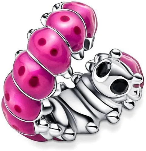 Miniatura 6 de Lindo colgante de plata de ley 925 con dije de oruga rizada, cuentas de joyería, regalos para mujer, pulsera y collar