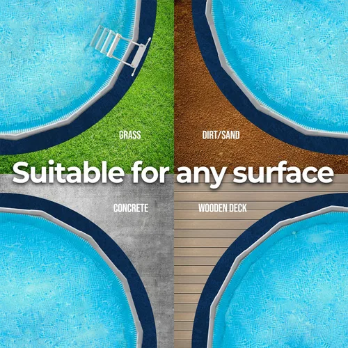 Miniatura 5 de Shop Square Almohadilla ovalada de revestimiento de piscina de 10 pies por 15 pies para piscinas sobre el suelo, acolchado debajo de la piscina