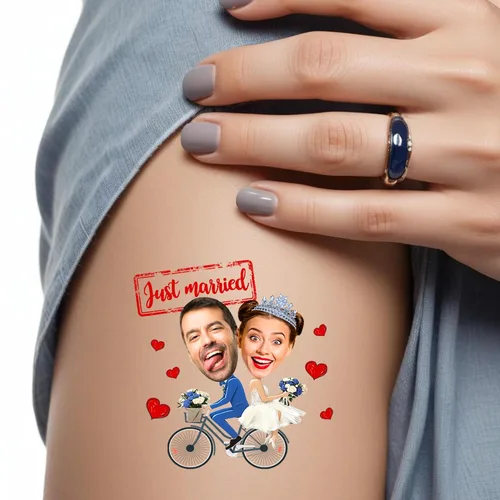 Miniatura 8 de Tatuajes corporales personalizados para despedida de soltera, calcomanías de despedida de soltero, suministros de fiesta con caras divertidas