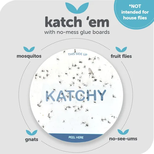 Miniatura 3 de Katchy Recambios de Tablero de Pegamento Original y Medianoche (Paquete de 8) - Recambios de Tablero de Pegamento para Trampa de Insectos