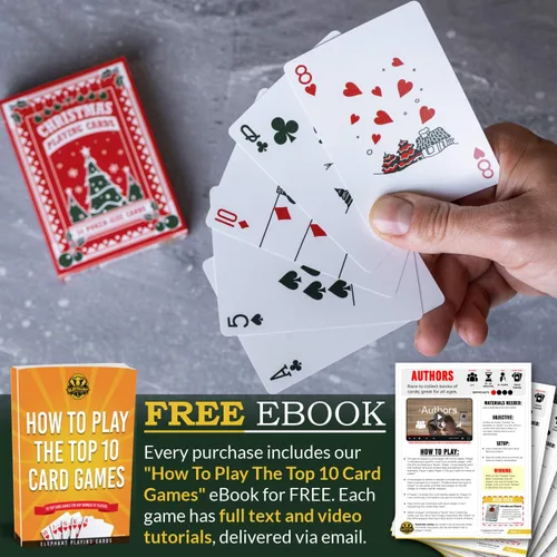 Miniatura 6 de Naipes de Navidad, bonitos diseños para diversión familiar con libro electrónico de juegos de cartas gratis. Gran regalo de relleno de calcetines