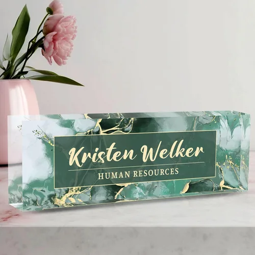 Miniatura 37 de Placa de Nombre Personalizada a Criterio, Placa de Escritorio de Acrílico, Decoración de Oficina para Mujeres y Hombres, Regalos de Agradecimiento